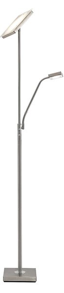 Stojacie Lampa Lindby, Sumani, stmievateľné, Sivá, Obývacia izba, Kov, Moderný
