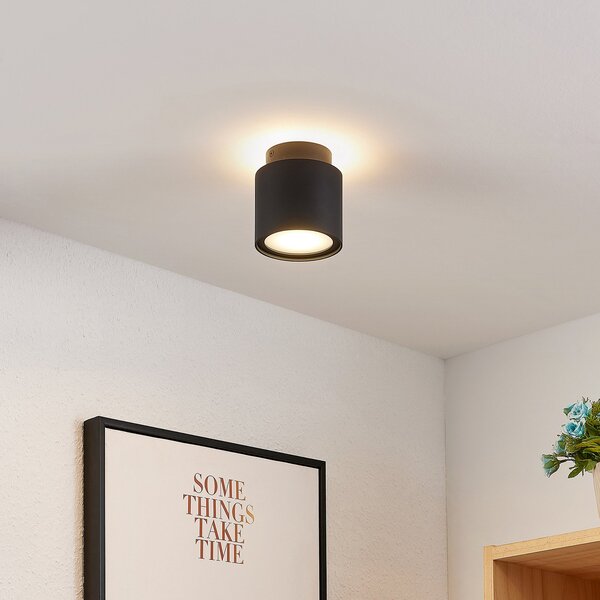 Stropné Lampa Arcchio, Walisa, stmievateľné, Čierna, Obývacia izba, Hliník, Moderný