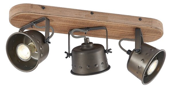 Stropné Lampa Lindby, Rubinjo, stmievateľné, Čierna, Obývacia izba, Kov, Vintage