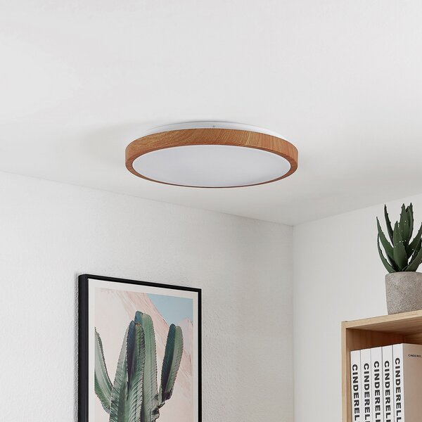 Stropné Lampa Lindby, Mynte, Drevo, Obývacia izba, Plast, Moderný