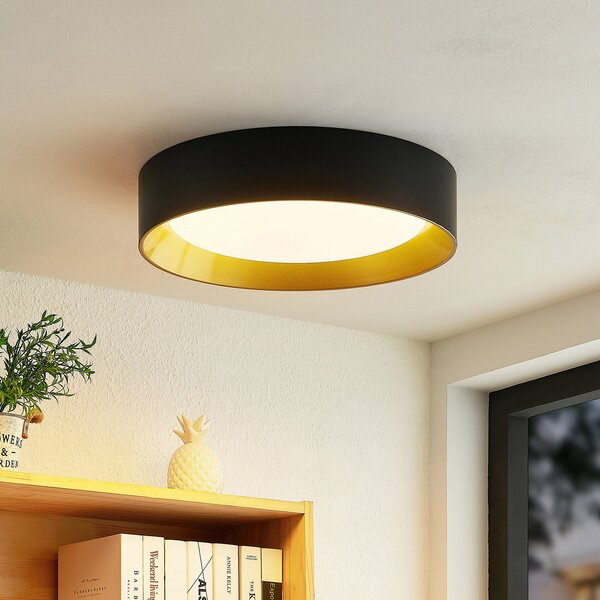 Stropné Lampa Lindby, Kambia, Čierna, Obývacia izba, Hliník, Moderný