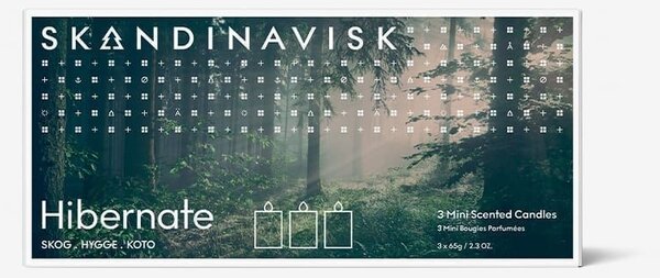 Darčeková sada mini sviečok HIBERNATE 3 × 65 g