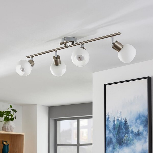 Stropné Lampa Lindby, Elaina, stmievateľné, Metalická, Obývacia izba, Kov, Moderný