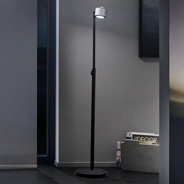 Stojacie Lampa Paulmann, Aldan, stmievateľné, Čierna, Obývacia izba, Kov, Moderný