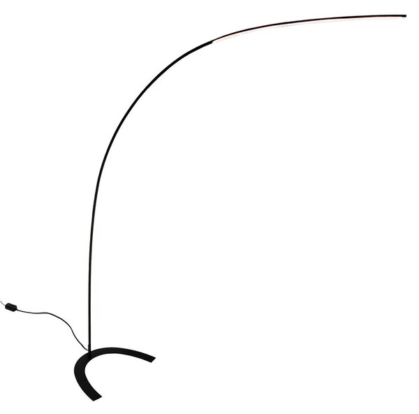 Stojacie Lampa Lindby, DANUA, stmievateľné, Čierna, Pracovňa, Kov, Moderný