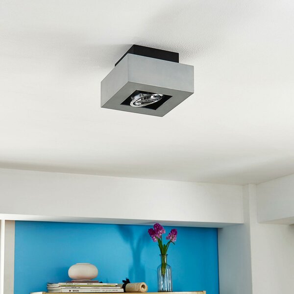 Stropné Lampa Arcchio, VINCE, stmievateľné, Sivá, Chodba, Hliník, Moderný