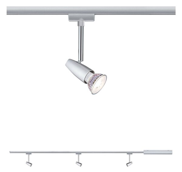 Stropné Lampa Paulmann, URail Barelli, stmievateľné, Sivá, Obývacia izba, Kov, Moderný
