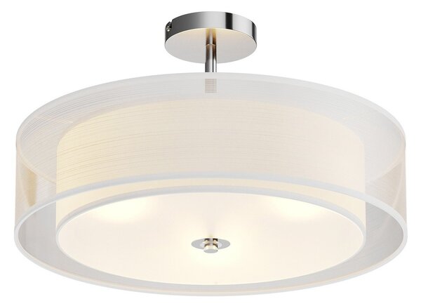 Stropné Lampa Lindby, PIKKA, stmievateľné, Biela, Obývacia izba, Tkanina / Textil, Moderný
