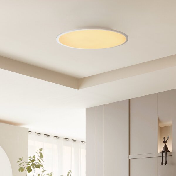 Stropné Lampa Lindby, Narima, stmievateľné, Sivá, Kuchyňa, Plast, Moderný