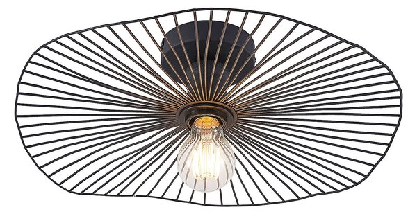 Stropné Lampa Lindby, Ruota, stmievateľné, Čierna, Obývacia izba, Kov, Moderný