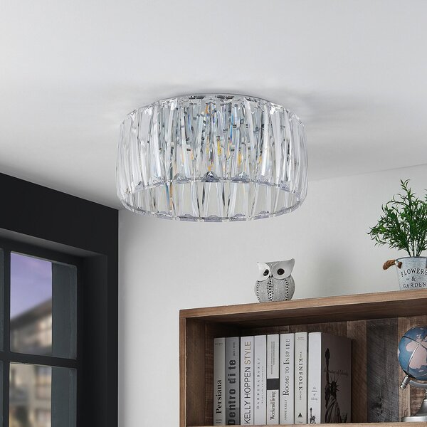 Stropné Lampa Lindby, Sofia, stmievateľné, Transparentná, Obývacia izba, Plast, Moderný