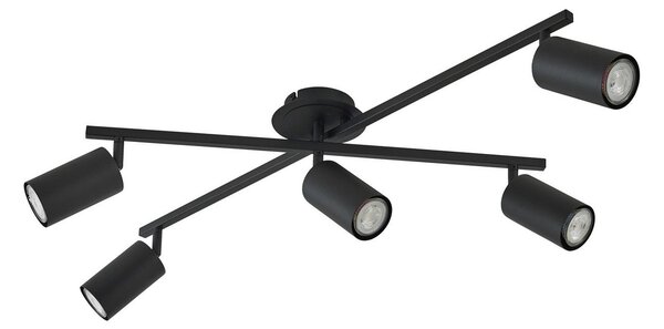 Stropné Lampa Lindby, Joffrey, stmievateľné, Čierna, Obývacia izba, Kov, Moderný