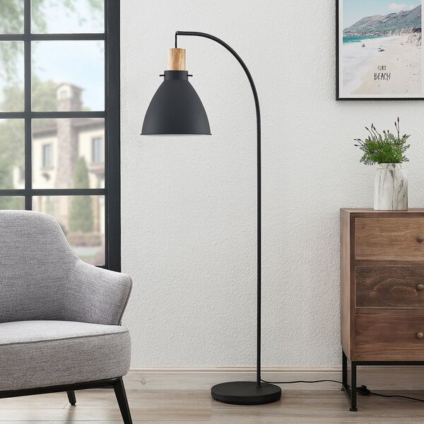 Stojacie Lampa Lindby, Trebale, Čierna, Obývacia izba, Kov, Škandinávsky