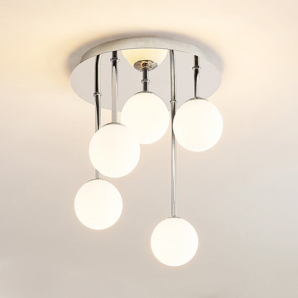 Stropné Lampa Lindby, Chrissy, stmievateľné, Metalická, Obývacia izba, Kov, Moderný