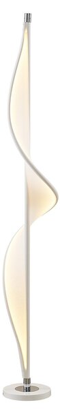Stojacie Lampa Lucande, Edano, stmievateľné, Biela, Obývacia izba, Tkanina / Textil, Moderný