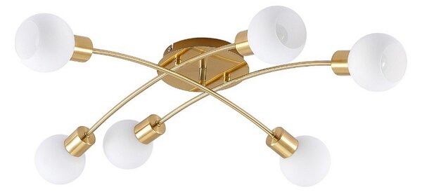 Stropné Lampa Lindby, Agmar, stmievateľné, Zlatá / Mosadz, Obývacia izba, Kov, Moderný