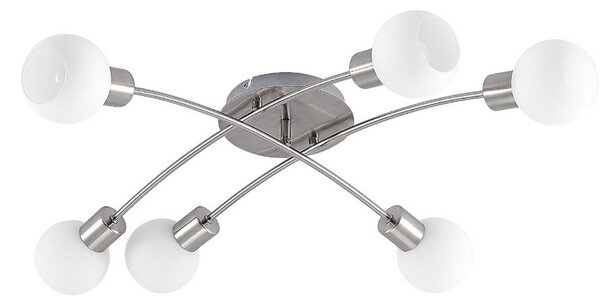 Stropné Lampa Lindby, Agmar, stmievateľné, Metalická, Obývacia izba, Kov, Moderný