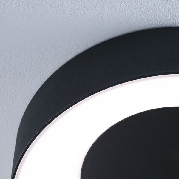 Stropné Lampa Paulmann, Casca, stmievateľné, Čierna, Kúpeľňa, Kov, Moderný