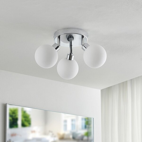 Stropné Lampa Lindby, Zaniba, stmievateľné, Metalická, Obývacia izba, Kov, Moderný