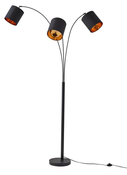 Stojacie Lampa Lindby, Nanika, Čierna, Obývacia izba, Kov, Moderný