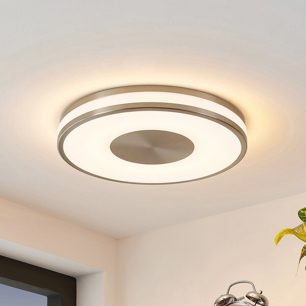 Stropné Lampa Lindby, Fjella, stmievateľné, Metalická, Obývacia izba, Kov, Moderný