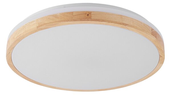 Stropné Lampa Lindby, Emiva, stmievateľné, Drevo, Obývacia izba, Drevo, Moderný
