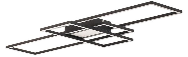 Stropné Lampa Lindby, Ismera, stmievateľné, Čierna, Obývacia izba, Kov, Moderný