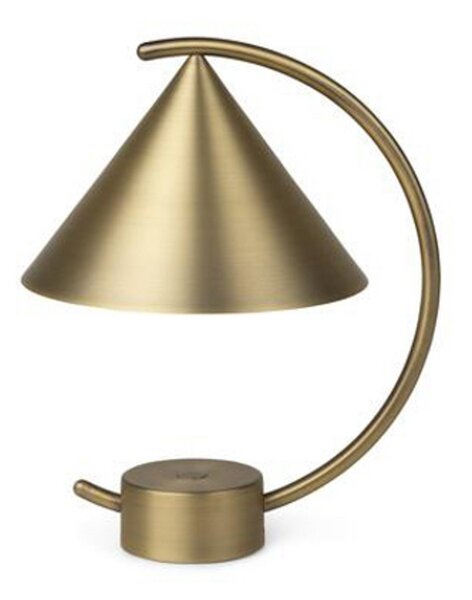 Stolové Lampa ferm LIVING, Meridian, stmievateľné, Zlatá / Mosadz, Obývacia izba, Kov, Dizajnový
