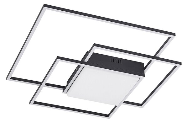 Stropné Lampa Lindby, Nelinka, Čierna, Obývacia izba, Kov, Moderný