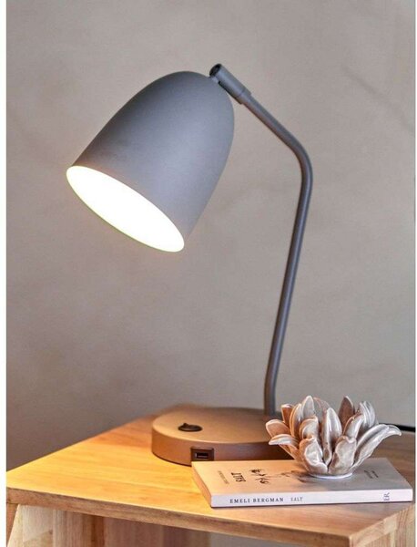 Stolové Lampa Bloomingville, Sivá, Obývacia izba, Kov