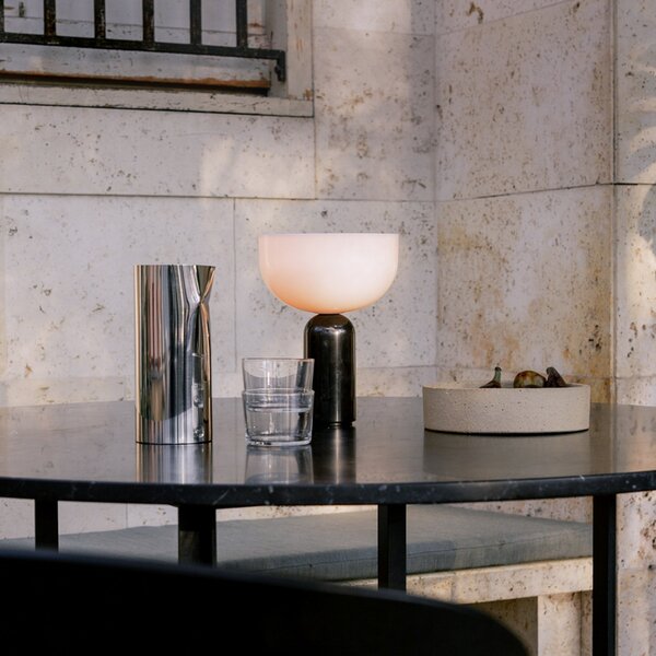 Stolové Lampa New Works, Kizu Portable, stmievateľné, Čierna, Obývacia izba, Mramor, Dizajnový