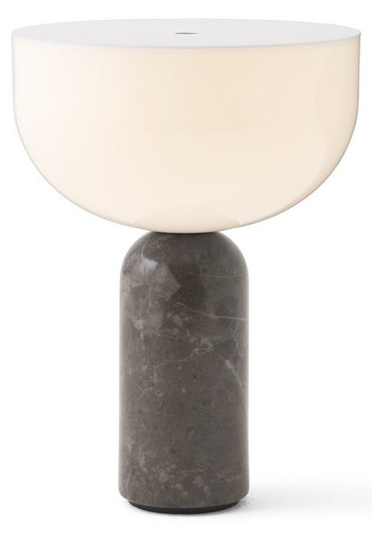 Stolové Lampa New Works, Kizu Portable, stmievateľné, Sivá, Obývacia izba, Mramor, Dizajnový