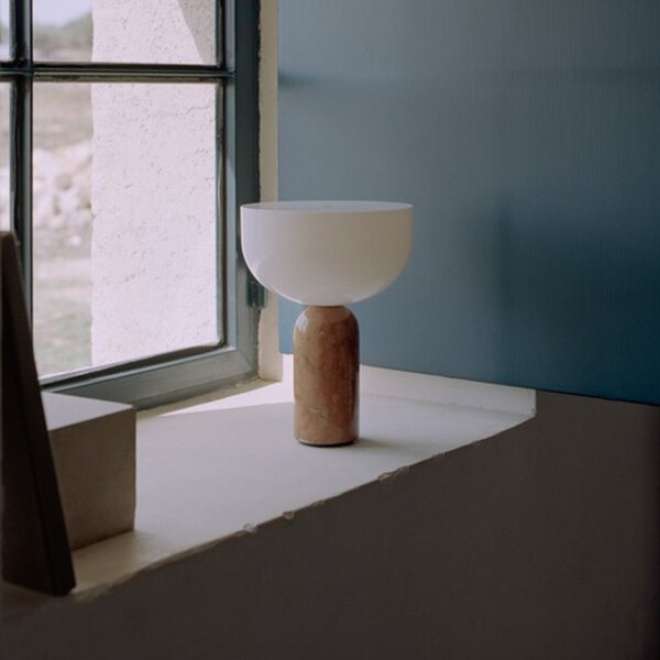 Stolové Lampa New Works, Kizu Portable, stmievateľné, Hnedá / Hrdzavá, Obývacia izba, Mramor, Dizajnový