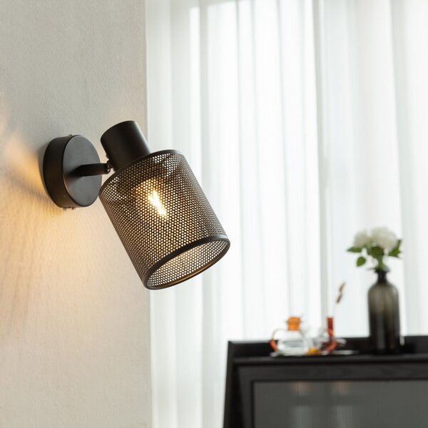 Stropné Lampa Lindby, Stancho, stmievateľné, Čierna, Obývacia izba, Kov, Moderný