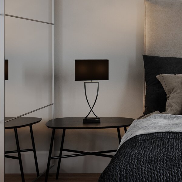 Stolové Lampa By Rydéns, Omega, Metalická, Obývacia izba, Tkanina / Textil, Moderný