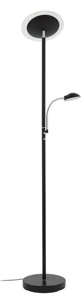 Stojacie Lampa Lindby, MALEA, stmievateľné, Čierna, Obývacia izba, Kov, Moderný
