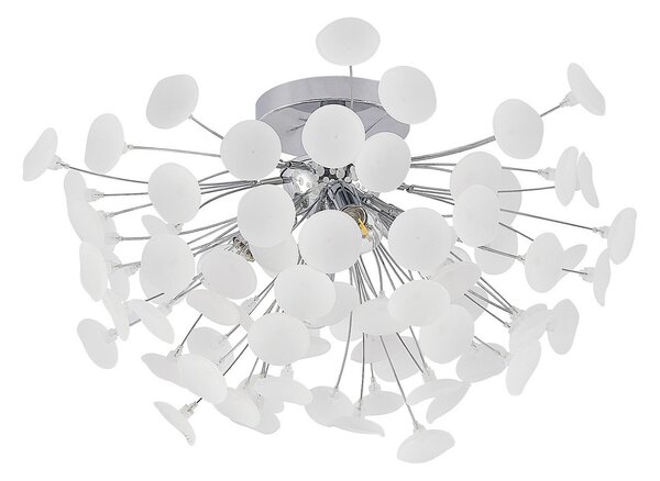 Stropné Lampa Lindby, Yurina, stmievateľné, Biela, Obývacia izba, Kov, Moderný