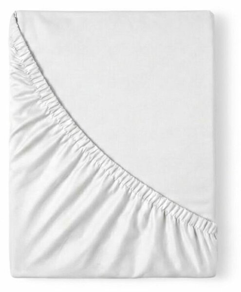 Kvalitex Saténové prestieradlo s gumou biela, 90 x 200 cm