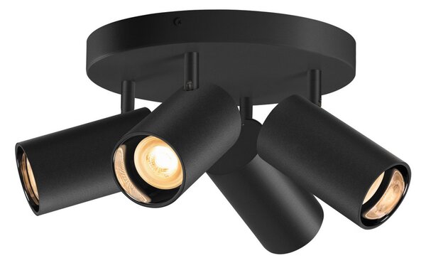 Stropné Lampa SLV, Asto Tube, stmievateľné, Čierna, Obývacia izba, Kov, Moderný