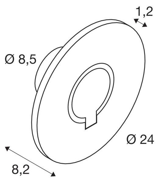 Vonkajšie Svietidlo SLV, I-Ring, Čierna, Hliník, Moderný
