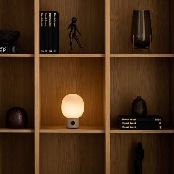 Stolové Lampa Audo Copenhagen, JWDA, stmievateľné, Biela, Obývacia izba, Sklo, Dizajnový