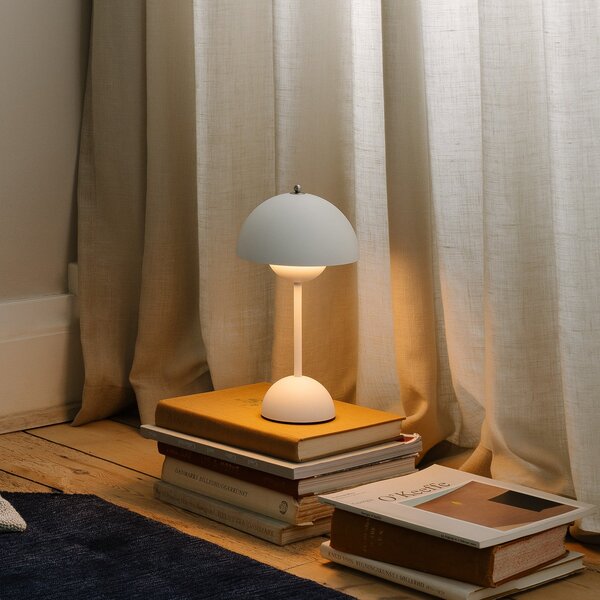 Stolové Lampa &Tradition, Flowerpot VP9, stmievateľné, Biela, Obývacia izba, Plast, Dizajnový