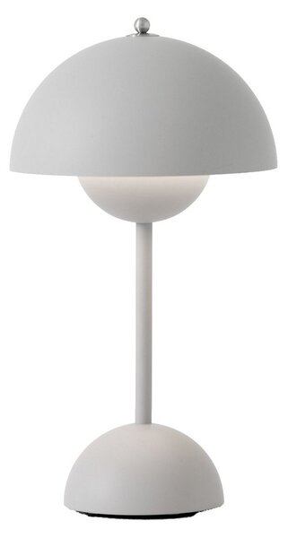 Stolové Lampa &Tradition, Flowerpot VP9, stmievateľné, Sivá, Obývacia izba, Plast, Dizajnový