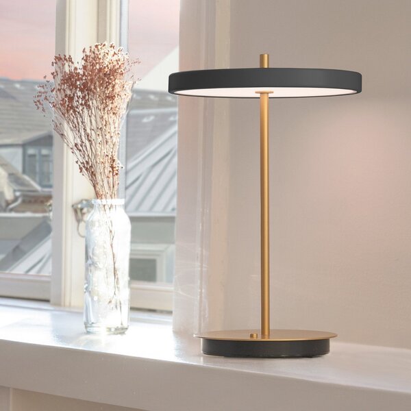 Stolové Lampa UMAGE, Asteria Move, stmievateľné, Zlatá / Mosadz, Obývacia izba, Kov, Dizajnový
