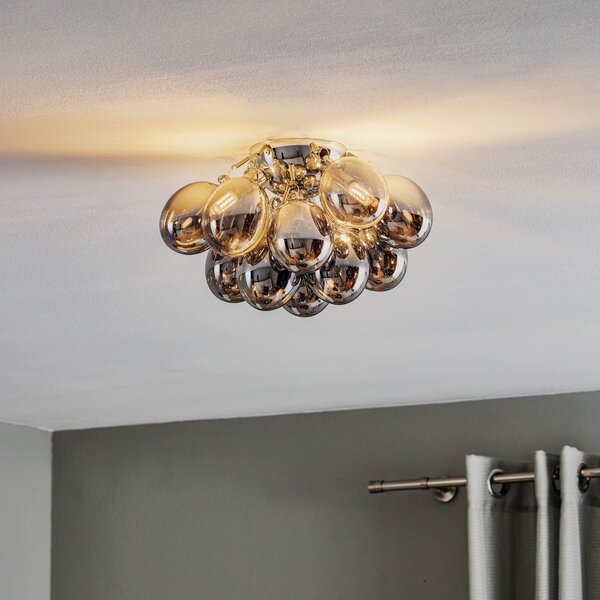 Stropné Lampa By Rydéns, Gross, stmievateľné, Sivá, Obývacia izba, Sklo, Dizajnový