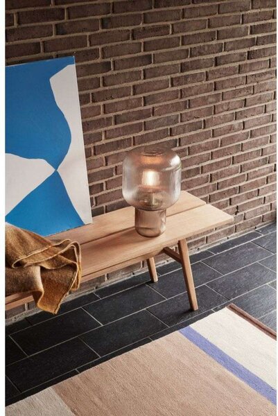 Stolové Lampa Hübsch, Sivá, Obývacia izba, Sklo