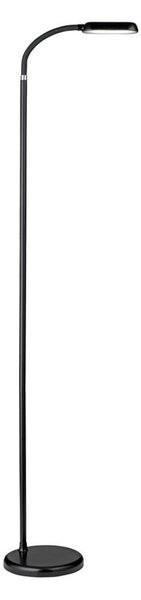Stojacie Lampa Halo Design, stmievateľné, Čierna, Obývacia izba, Plast