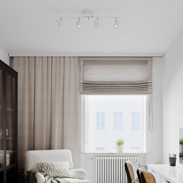 Stropné Lampa By Rydéns, Correct, stmievateľné, Biela, Obývacia izba, Kov, Moderný