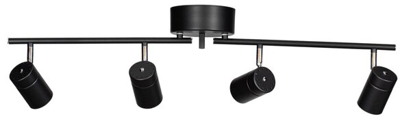Stropné Lampa By Rydéns, Correct, stmievateľné, Čierna, Obývacia izba, Kov, Moderný