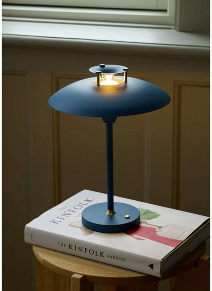 Stolové Lampa Halo Design, stmievateľné, Modrá, Obývacia izba, Kov